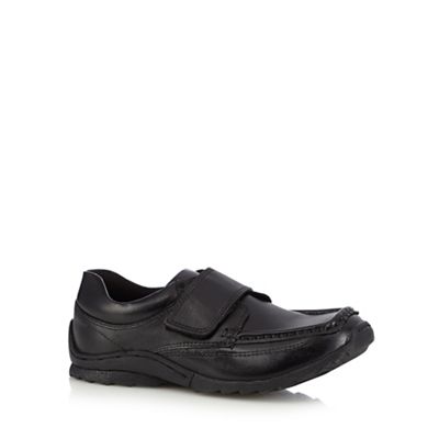 Debenhams Boy's black leather tab school shoes